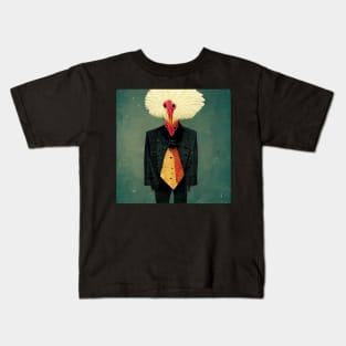 Turkey thanksgiving wears a formal suit Kids T-Shirt